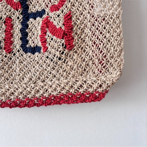 Anthropologie The Jacksons Tres Bien Woven Tote Bag - Picture 2 of 3